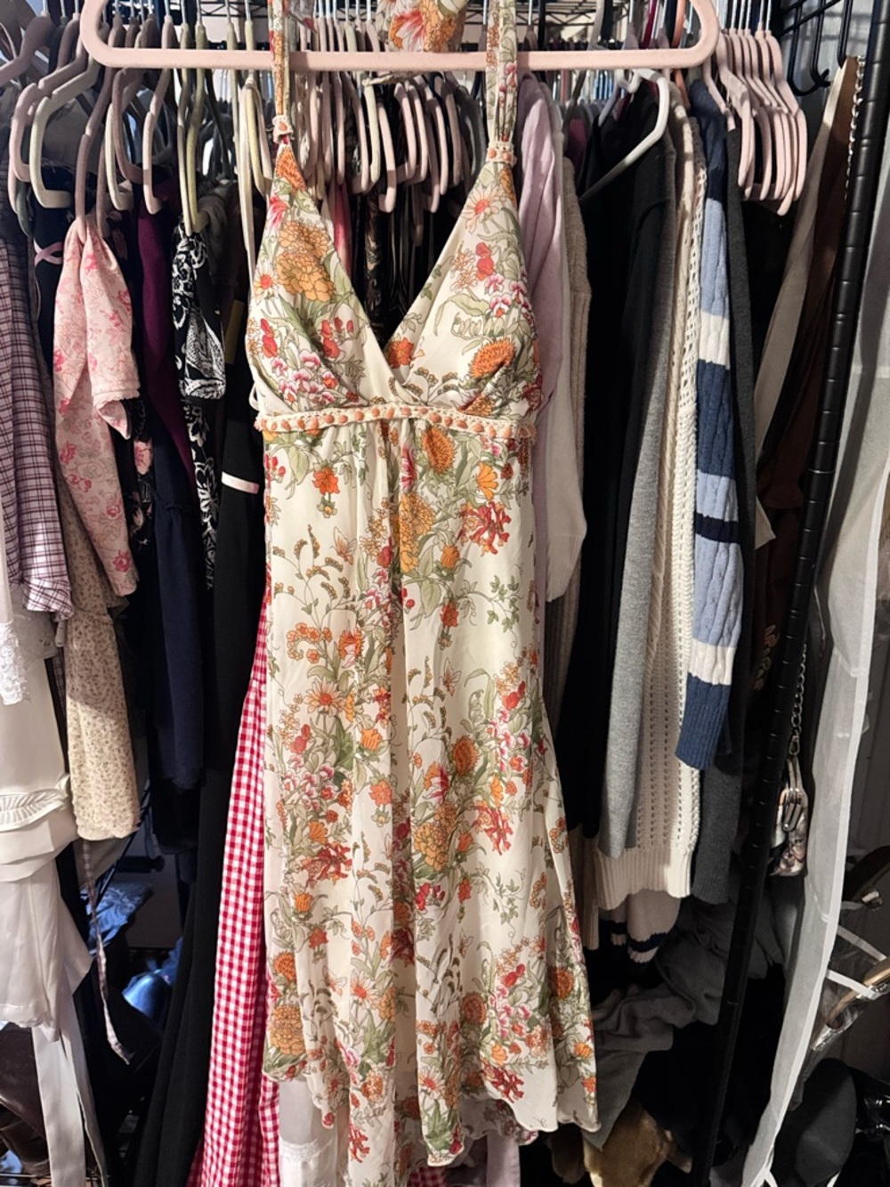 asymmetric halter midi dress - Picture 4 of 12